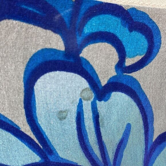 Soft surroundings 100% silk sheer top smocked art to wear dopamine med floral - Picture 6 of 8